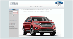 Desktop Screenshot of online.fordrental.co.uk